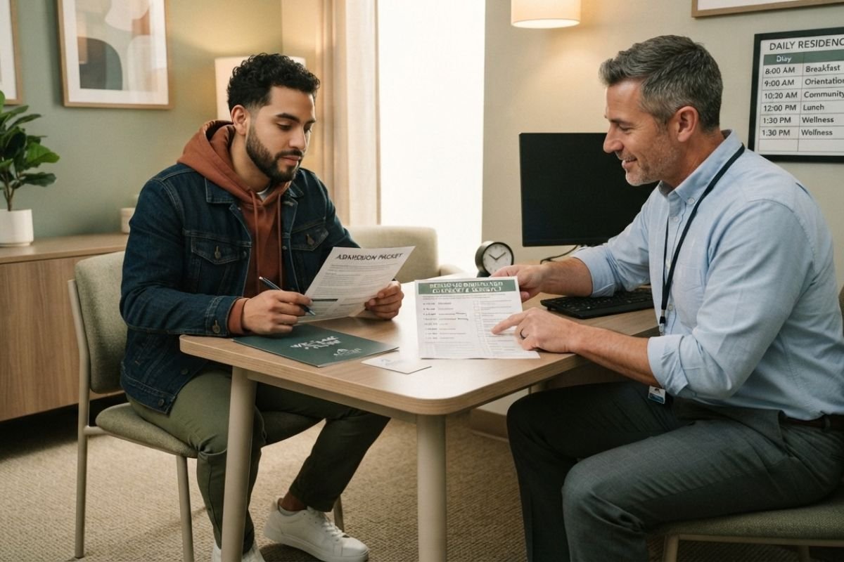 Assessment and admission planning for residential addiction treatment